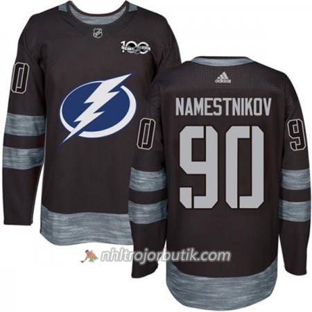 Män Ishockey Tampa Bay Lightning Tröja Vladislav Namestnikov 90 1917-2017 100th Anniversary Adidas Svart Authentic